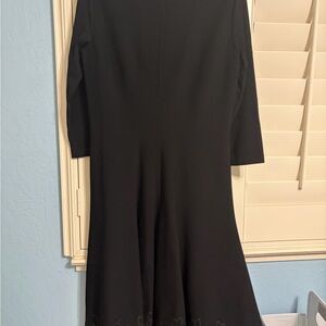 Salvatore Ferragamo Black Crewneck Dress